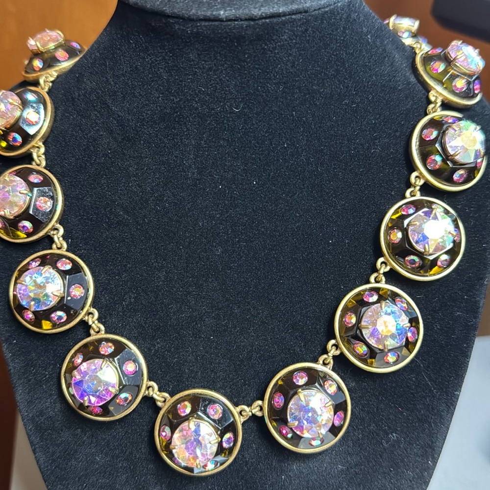 Rare J Crew iridescent UFO necklace - preloved